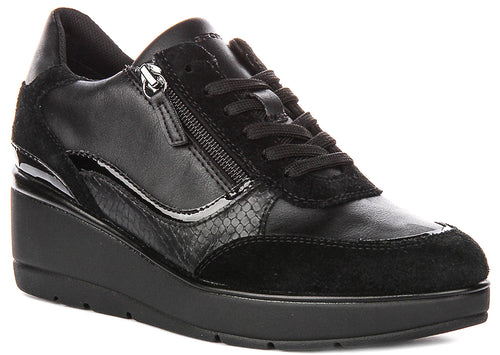 Geox Ilde Platform In Black For Women