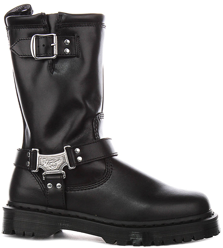 Dr Martens Anistone Hi Biker Boot In Black