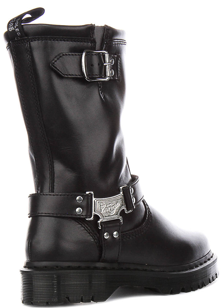 Dr Martens Anistone Hi Biker Boot In Black