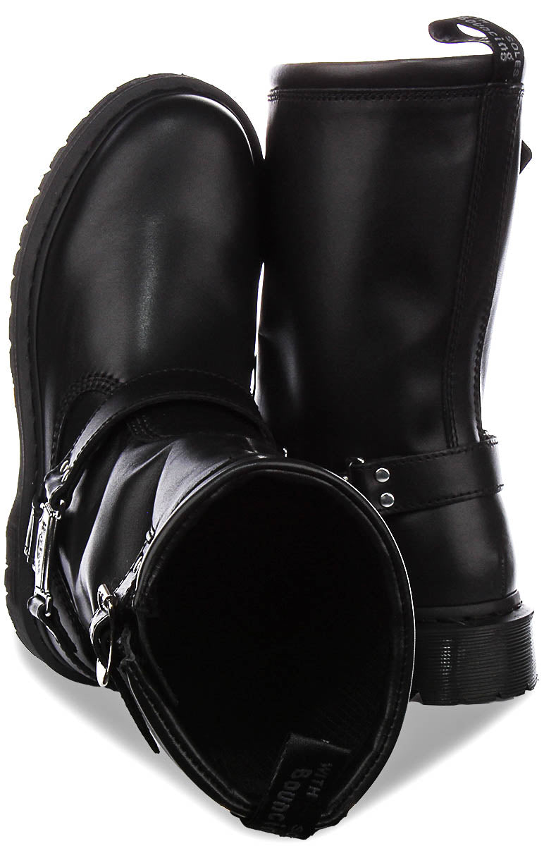 Dr Martens Anistone Hi Biker Boot In Black