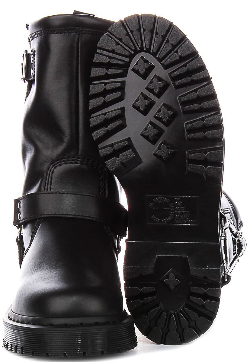 Dr Martens Anistone Hi Biker Boot In Black