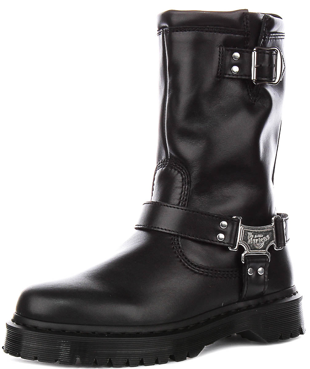 Dr Martens Anistone Hi Biker Boot In Black