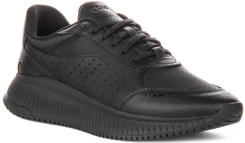 Boss Ttnm Evo Monogram Print Trainers In Black For Men