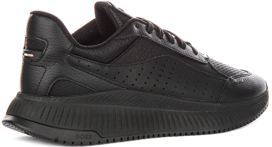 Boss Ttnm Evo Monogram Print Trainers In Black For Men