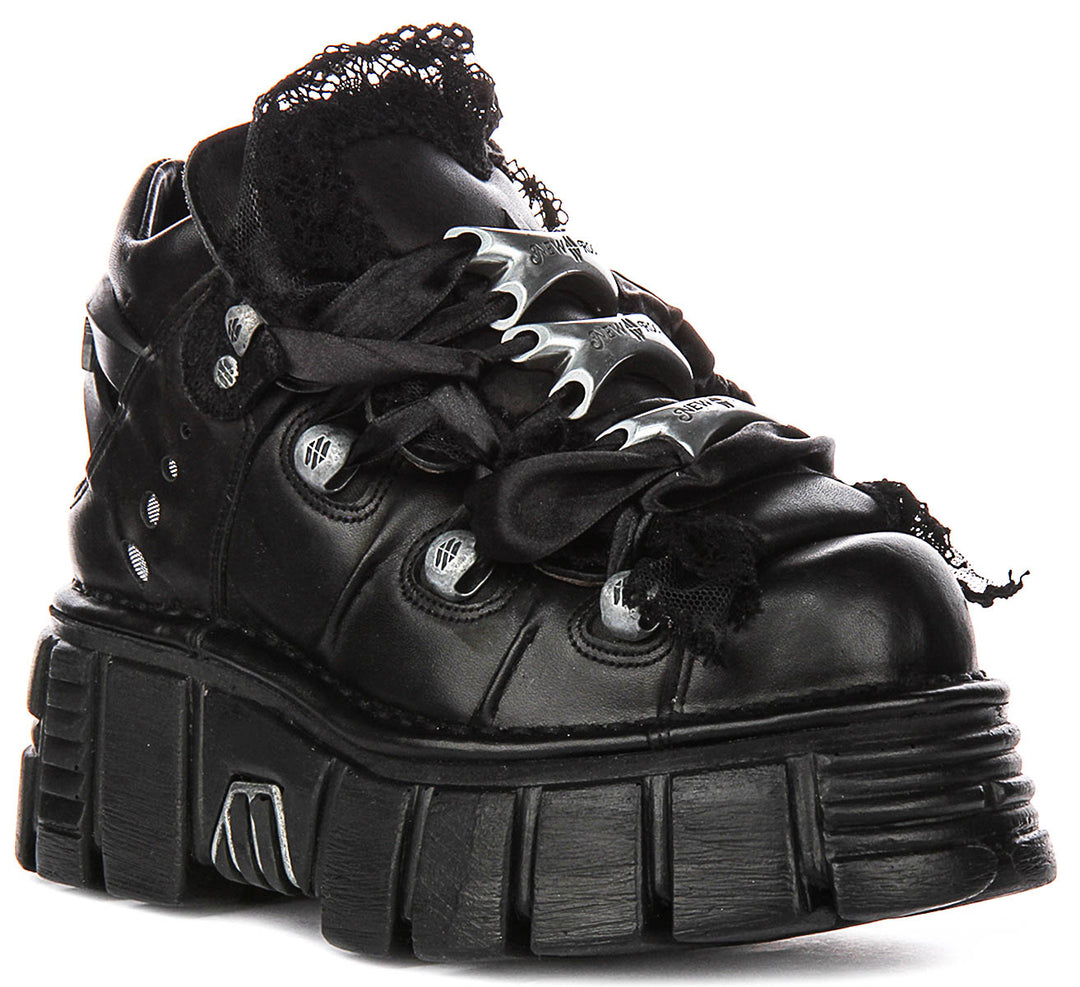 New Rock 106 Tower Ribbon Lace In Black