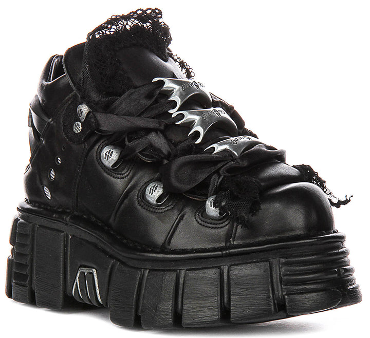 New Rock 106 Tower Ribbon Lace In Black