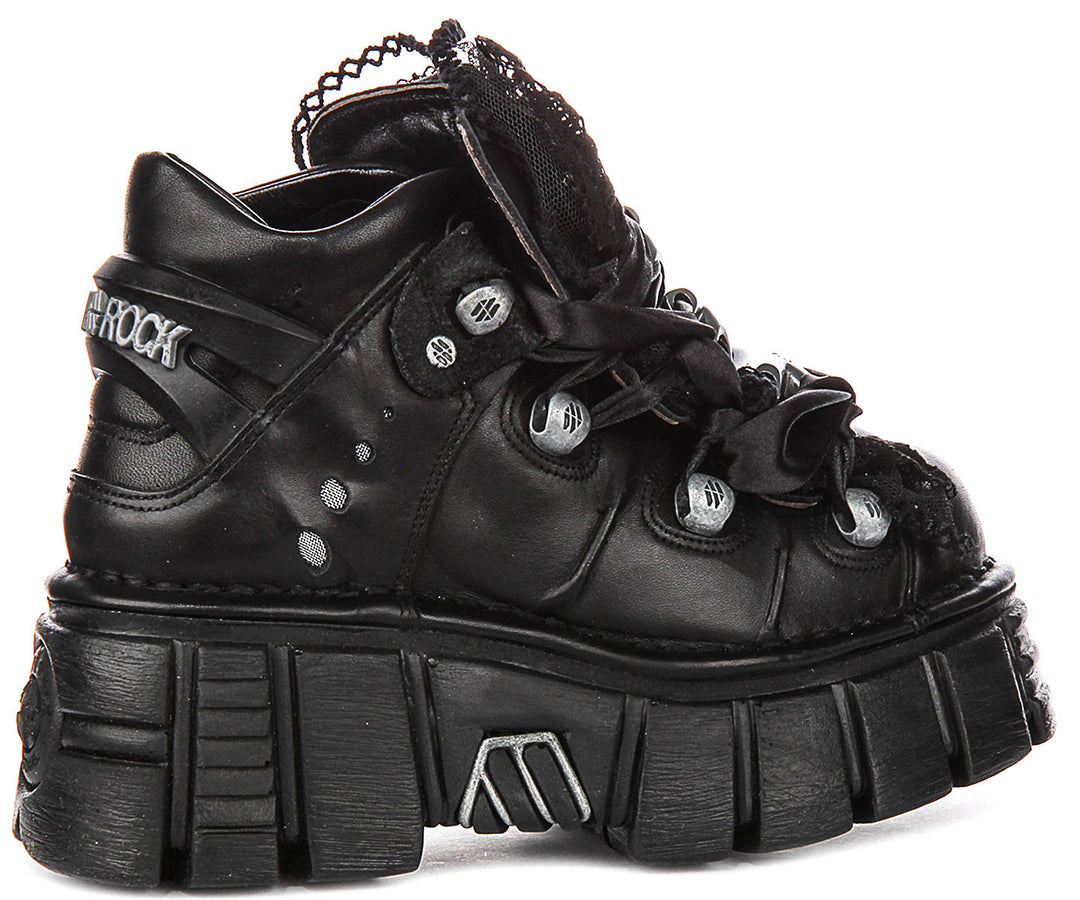 New Rock 106 Tower Ribbon Lace In Black