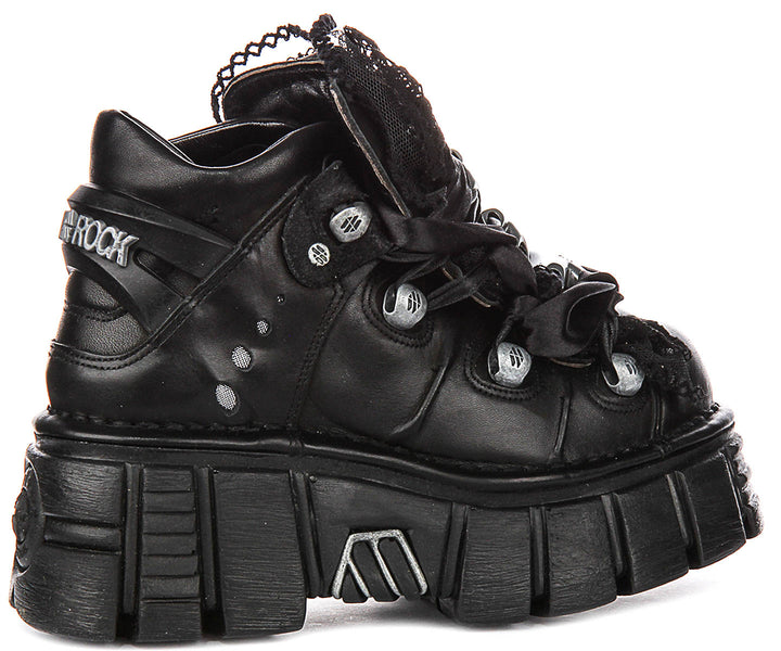 New Rock 106 Tower Ribbon Lace In Black