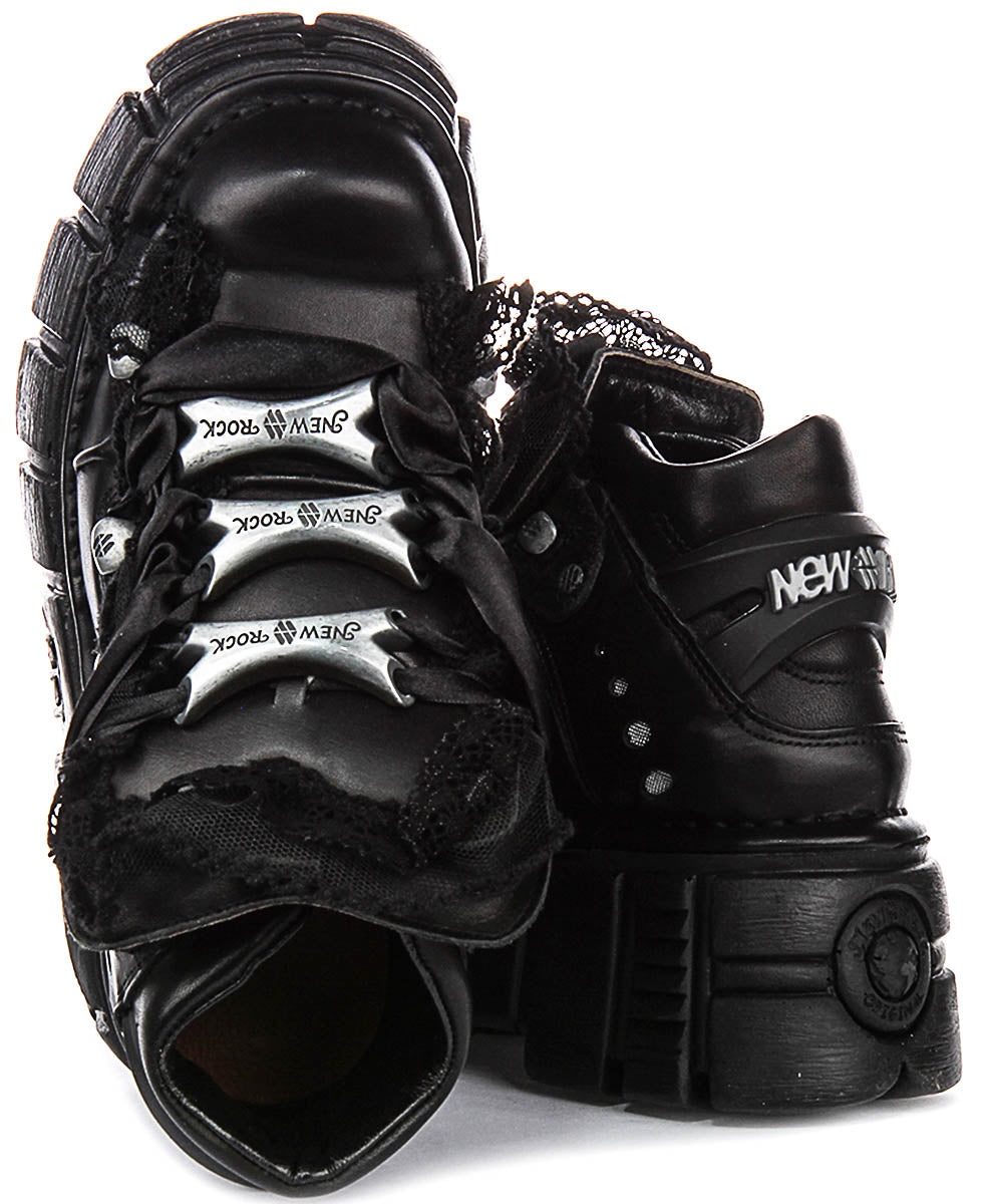 New Rock 106 Tower Ribbon Lace In Black