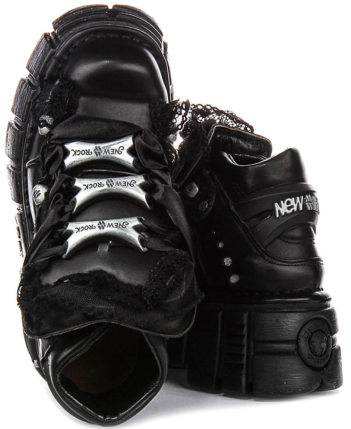 New Rock 106 Tower Ribbon Lace In Black