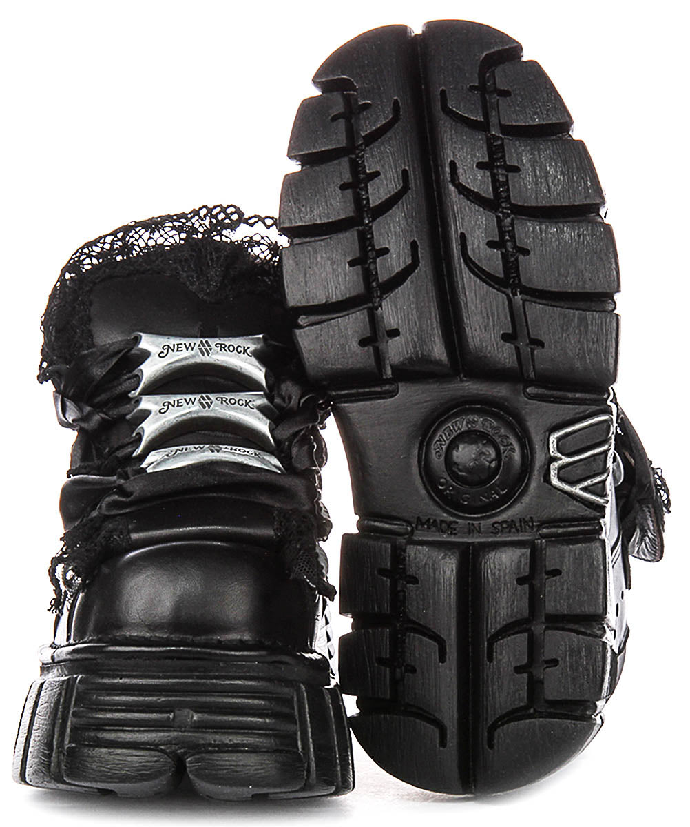 New Rock 106 Tower Ribbon Lace In Black