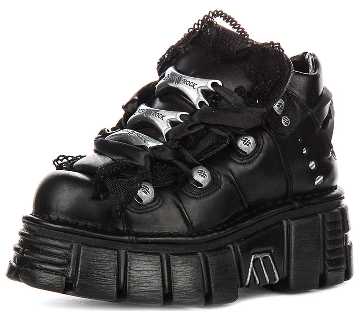 New Rock 106 Tower Ribbon Lace In Black