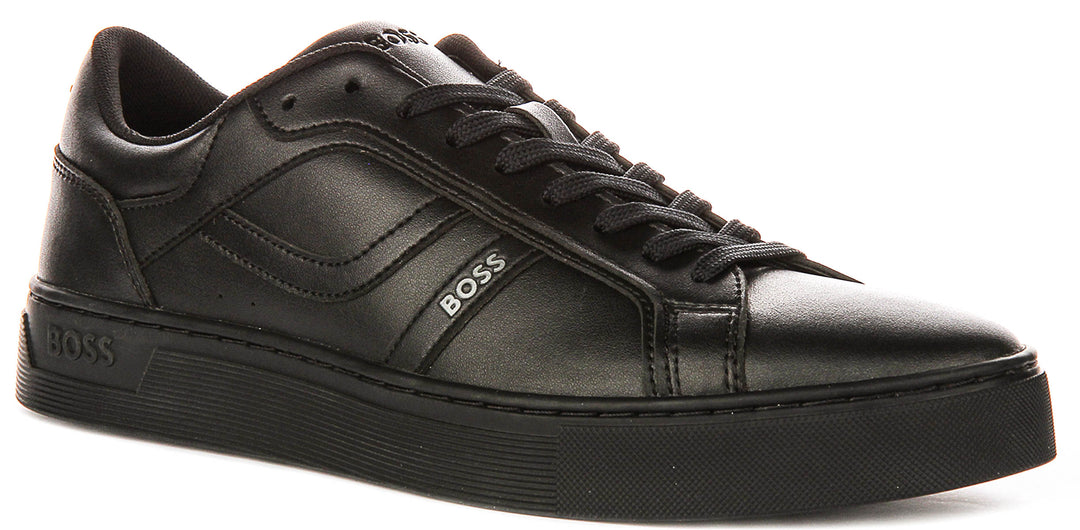 Boss Rhys Tennis Sneaker In Black For Men