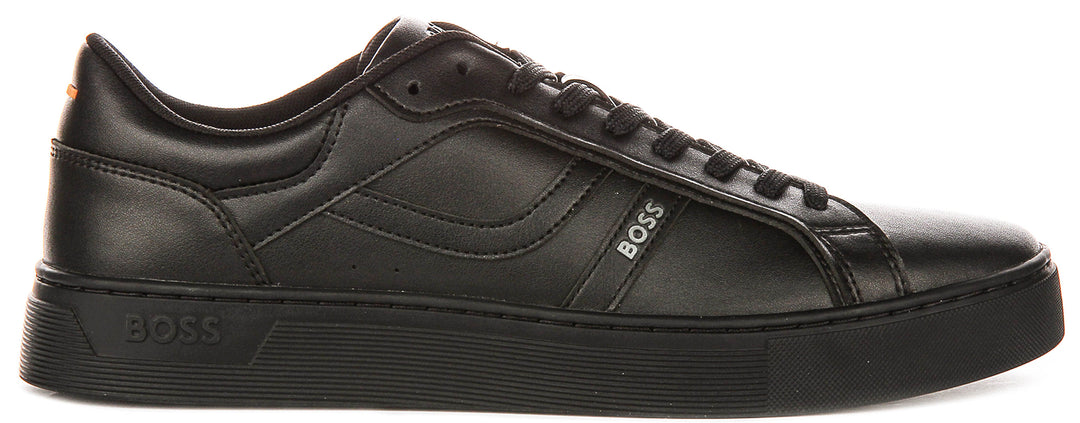 Boss Rhys Tennis Sneaker In Black For Men