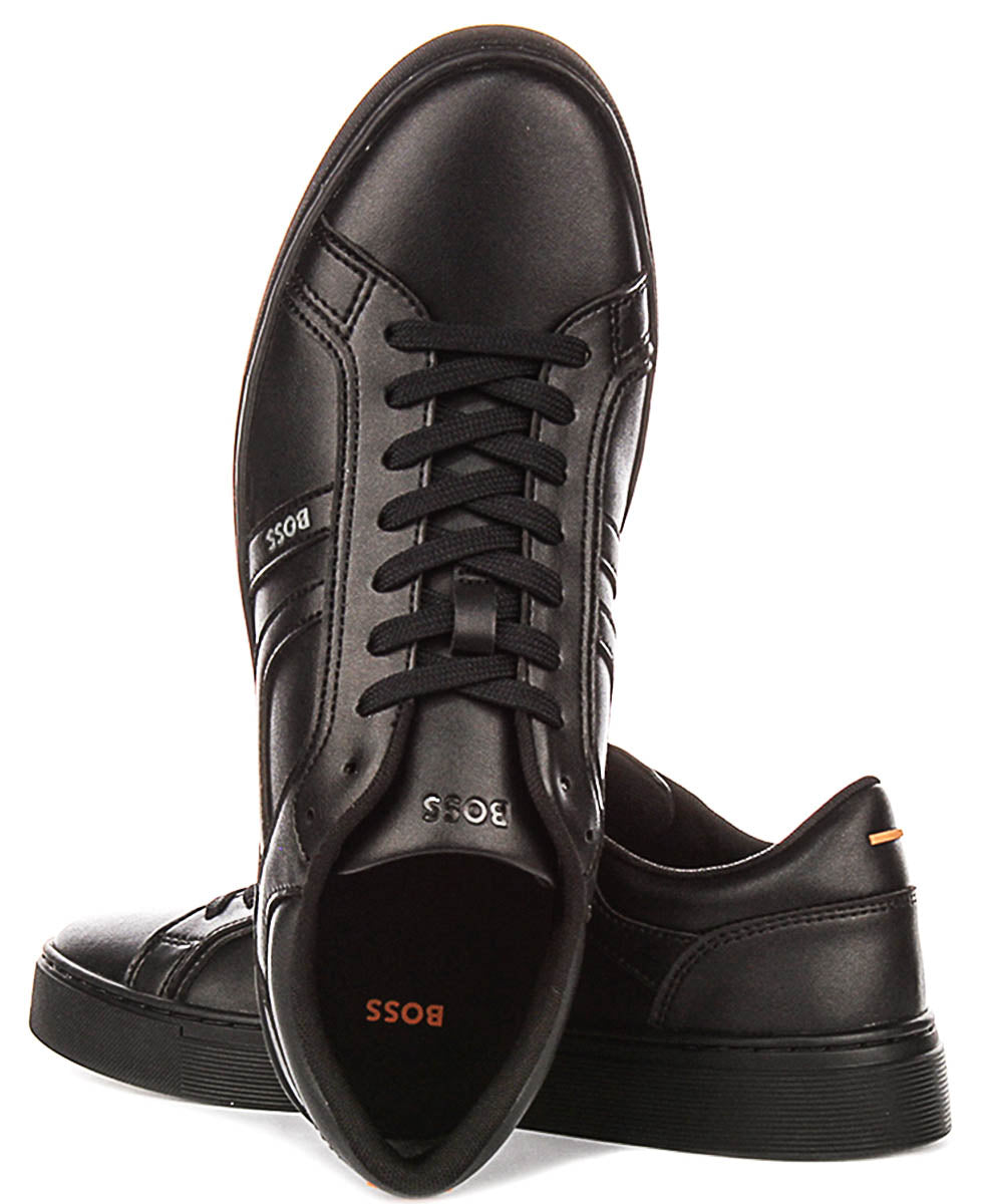 Boss Rhys Tennis Sneaker In Black For Men