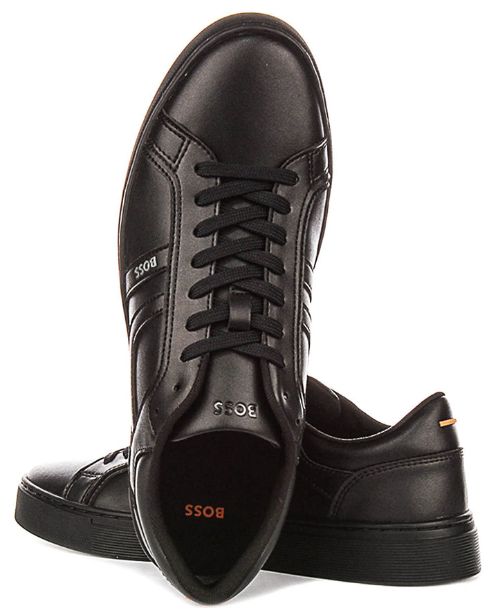 Boss Rhys Tennis Sneaker In Black For Men