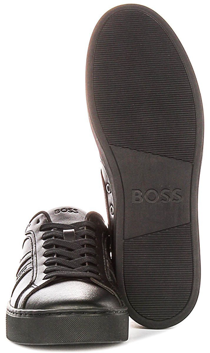 Boss Rhys Tennis Sneaker In Black For Men