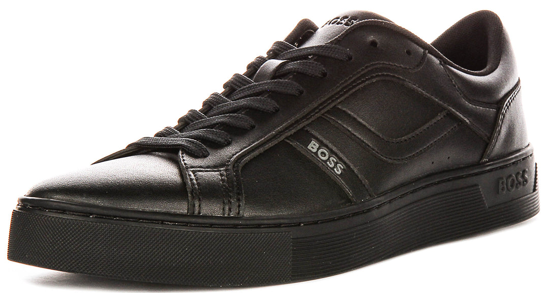 Boss Rhys Tennis Sneaker In Black For Men