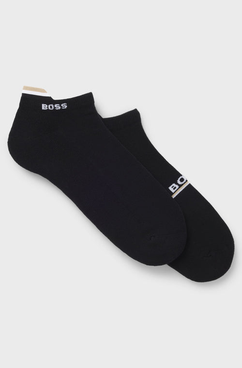 Boss 2 Pair Iconic Logo Sock In Black For Men