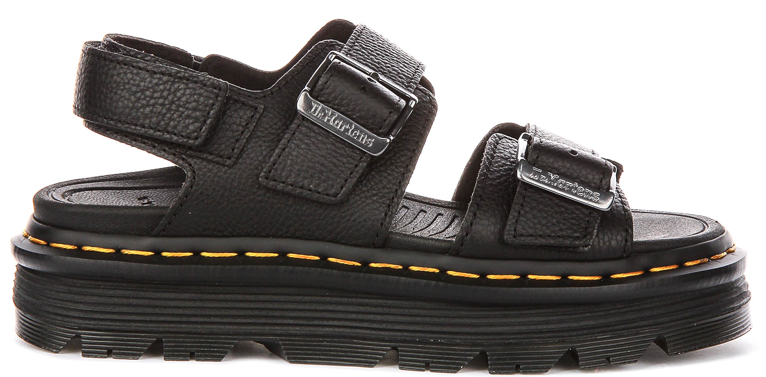 Dr Martens Zebzag Sandal In Black For Women | Two Buckle Sandal