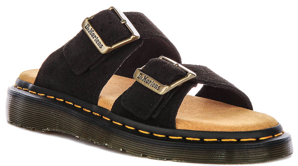 Dr Martens Josef In Black For Women | Two Buckle Footbed Sandals