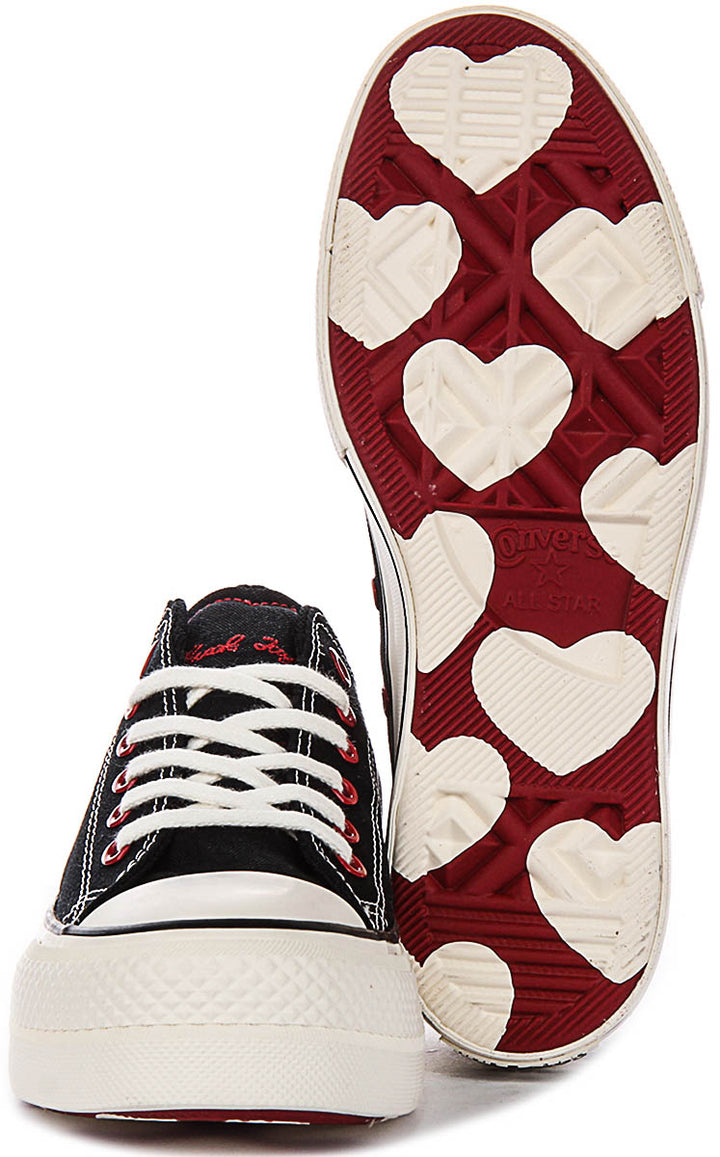 Converse All Star Lift A19059C In Black Valentines Platform