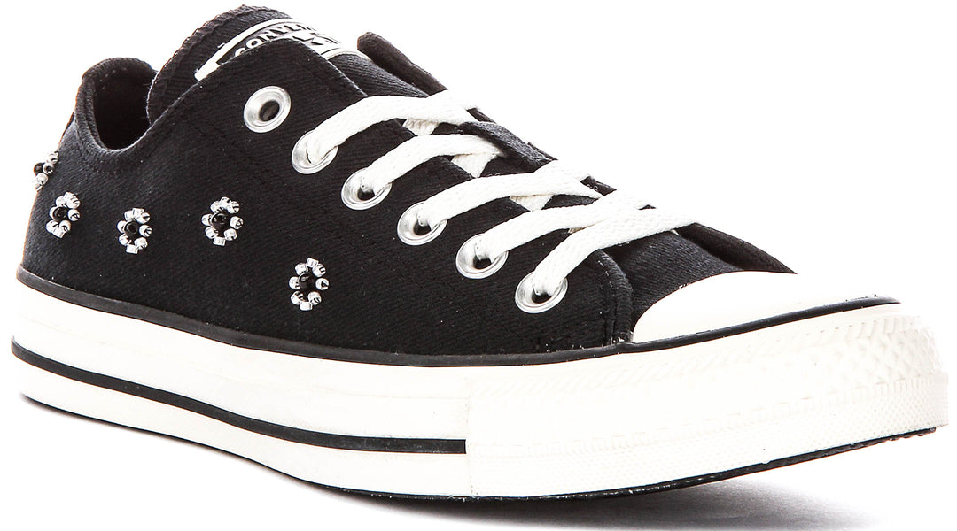 Converse Chuck Taylor A16679C In Black Flower Beads