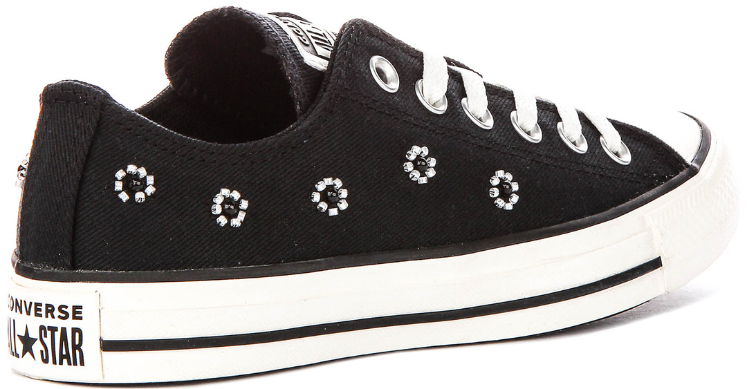 Converse Chuck Taylor A16679C In Black Flower Beads