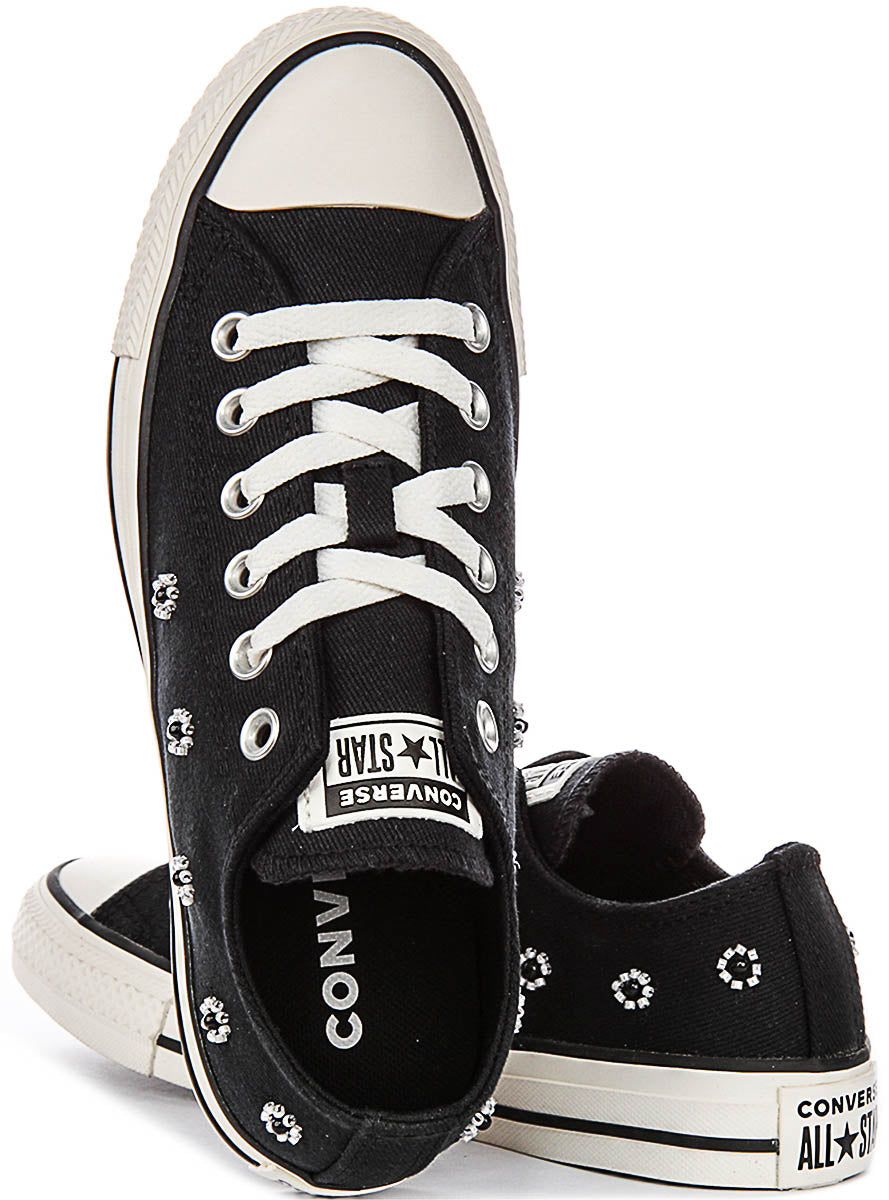 Converse Chuck Taylor A16679C In Black Flower Beads