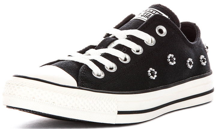 Converse Chuck Taylor A16679C In Black Flower Beads