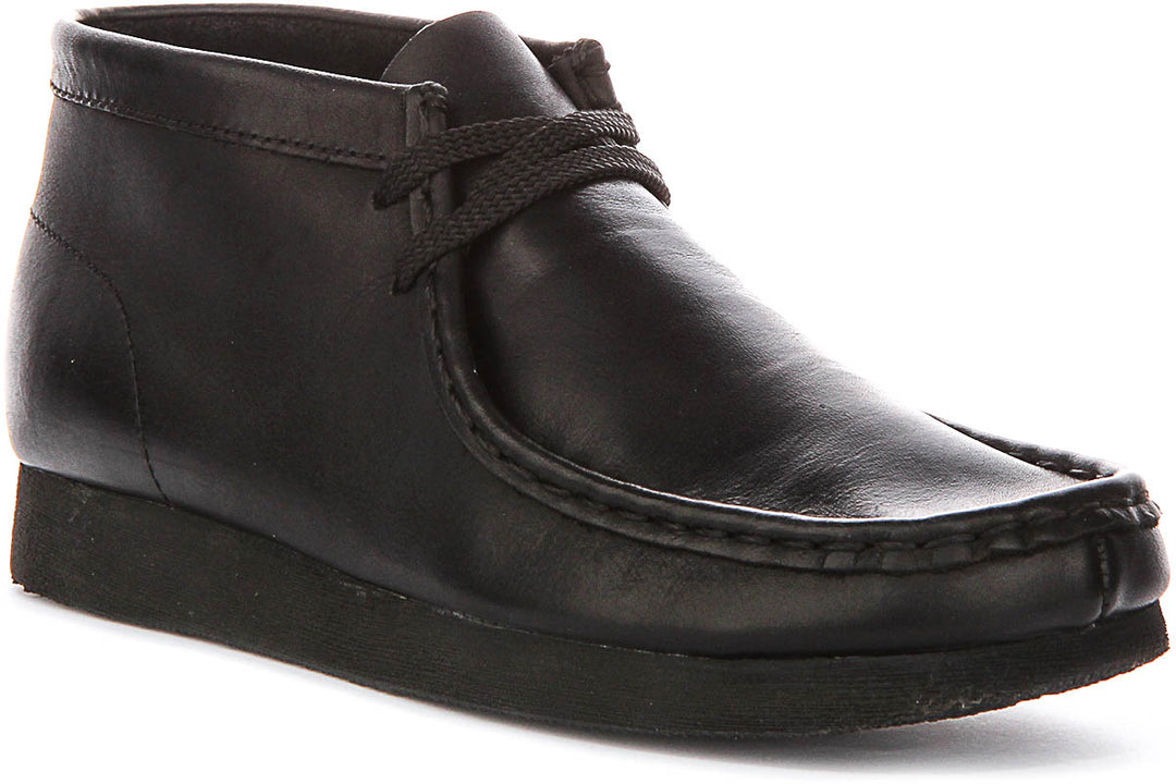 Clarks Originals Wallabee Boot In Black For Junior