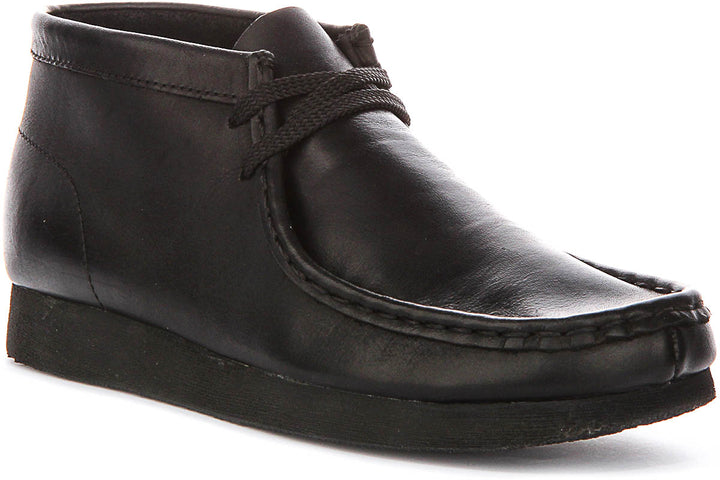 Clarks Originals Wallabee Boot In Black For Junior