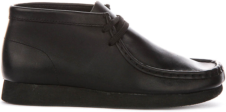 Clarks Originals Wallabee Boot In Black For Junior