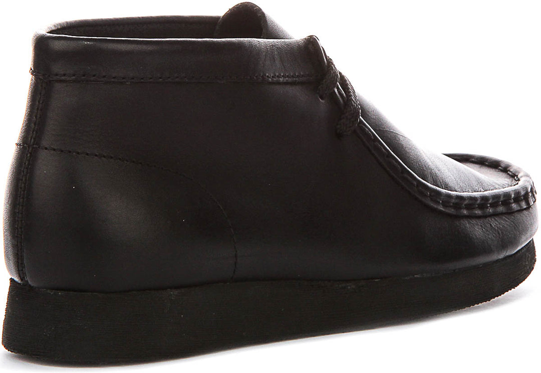 Clarks Originals Wallabee Boot In Black For Junior