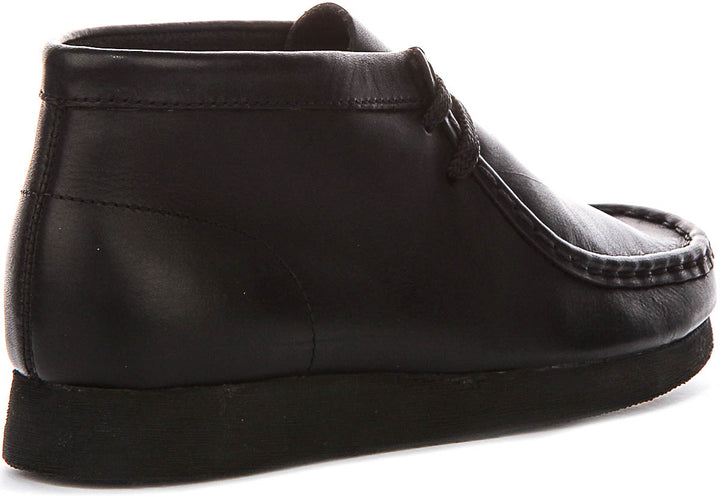 Clarks Originals Wallabee Boot In Black For Junior