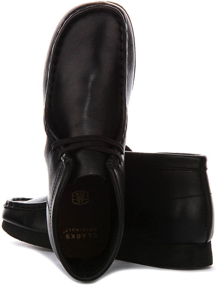 Clarks Originals Wallabee Boot In Black For Junior