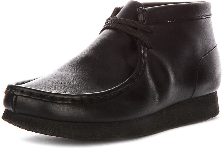 Clarks Originals Wallabee Boot In Black For Junior