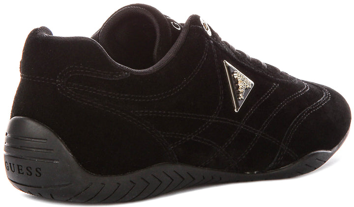 Guess Gabiey Suede Running Shoes In Black For Women