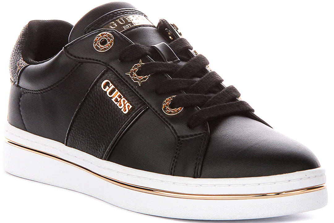 Guess Stew Side Logo Sneaker In Black For Women