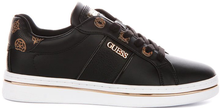 Guess Stew Side Logo Sneaker In Black For Women