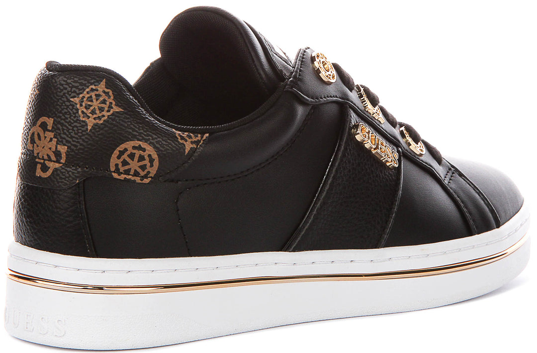 Guess Stew Side Logo Sneaker In Black For Women