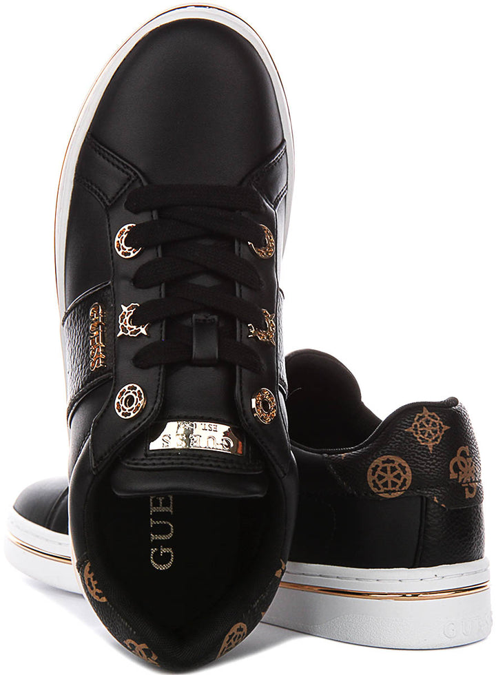 Guess Stew Side Logo Sneaker In Black For Women