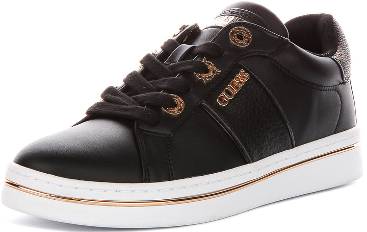 Guess Stew Side Logo Sneaker In Black For Women