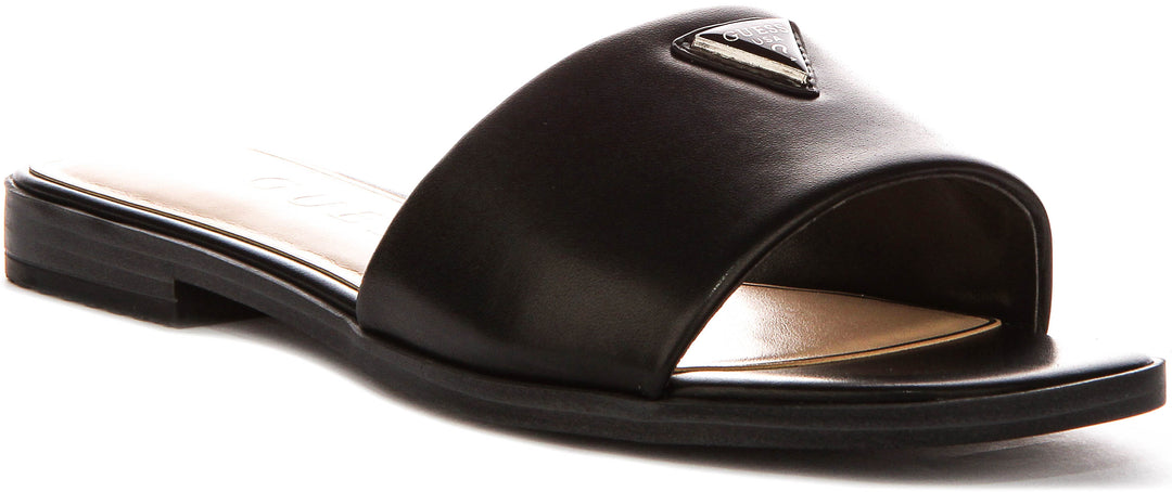 Guess Ramlan Logo Sandals In Black For Women