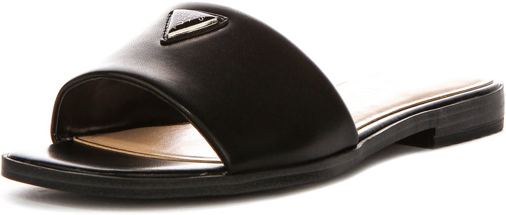 Guess Ramlan Logo Sandals In Black For Women