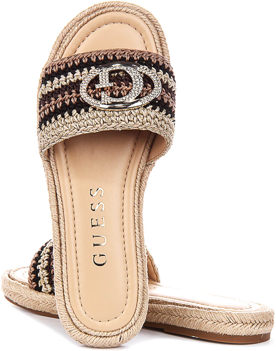 Guess Kaylis Logo Sandals In Black For Women
