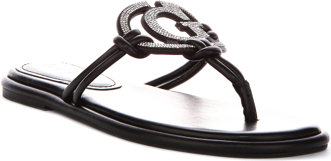Guess Saimas Moonlight Sandals In Black For Women