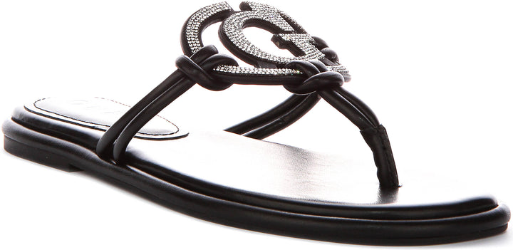 Guess Saimas Moonlight Sandals In Black For Women