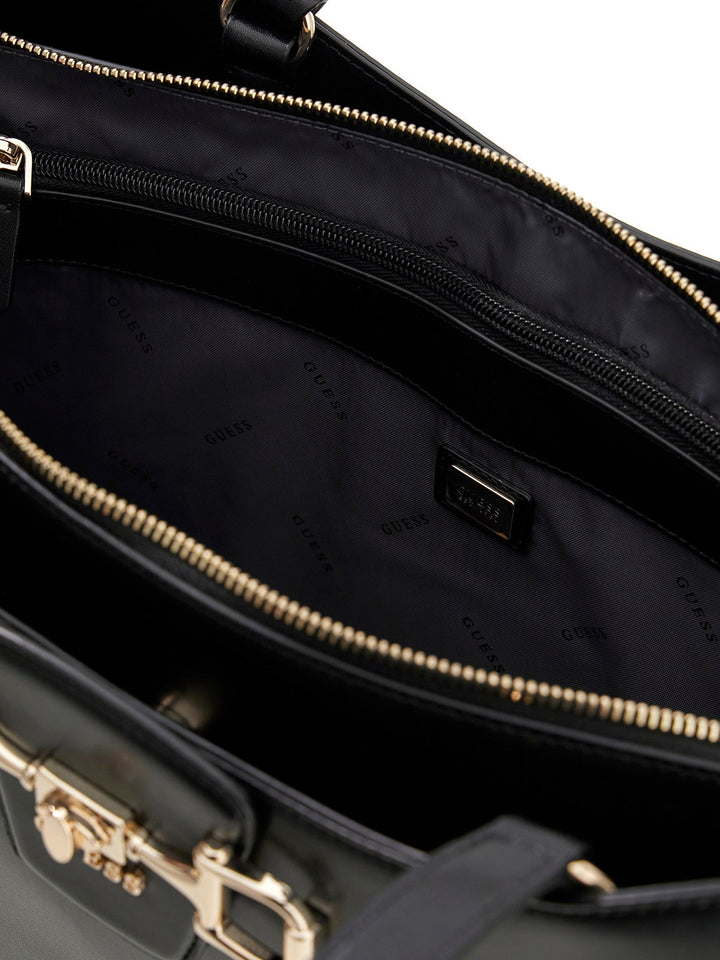 Guess Janie Logo Carryall Tote Bag In Black For Women