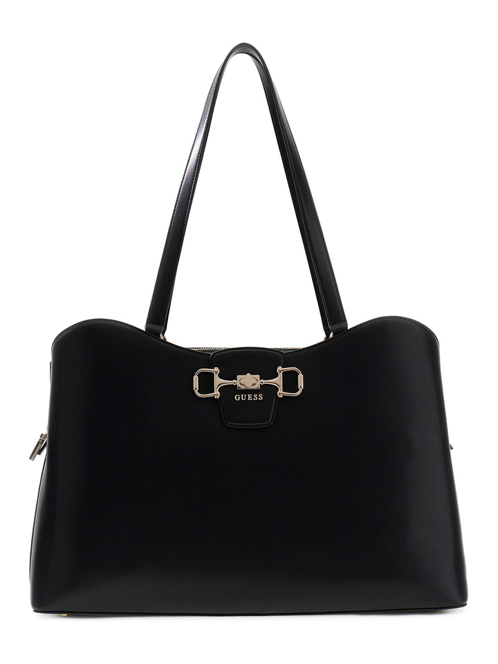 Guess Janie Logo Carryall Tote Bag In Black For Women